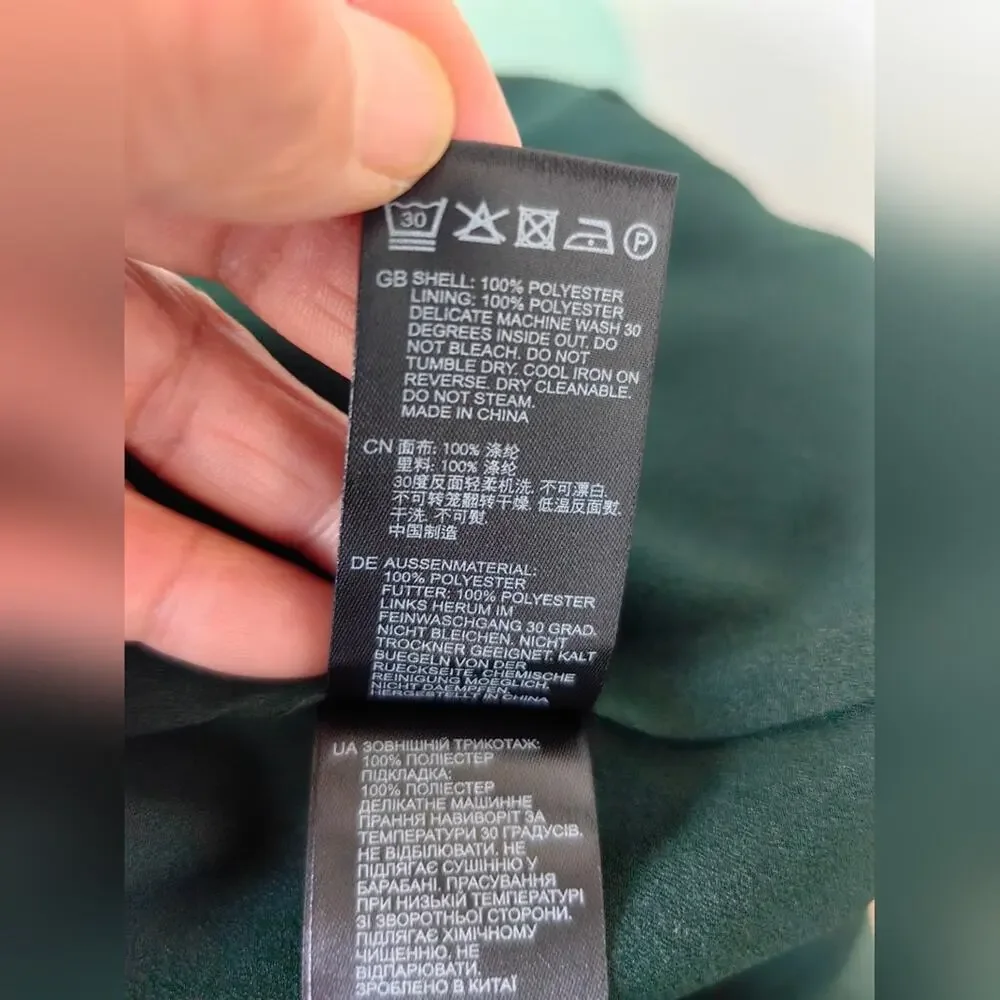 NWOT Reiss Dark Green Dion cutout wide leg Jumpsuit US 6 - Picture 16 of 16